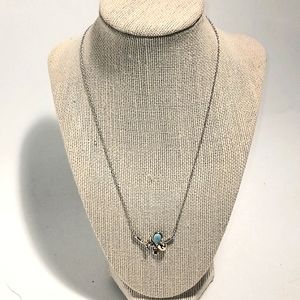 PEERMONT SILVER AND GOLD PLATED TURQUOISE CHAIN